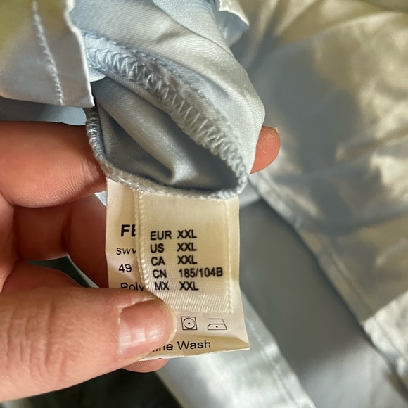 Baby Blue satin blouse - Picture 2 of 6